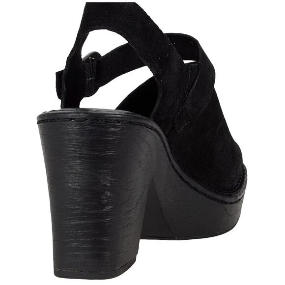 Born Women's Devlyn Black Distressed Suede Platform Boho Chic Clogs Size 9M - Picture 3 of 11